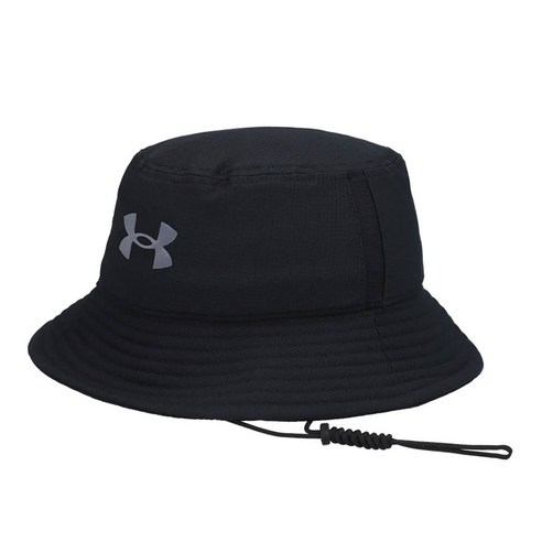 언더아머 버킷햇 공용 벙거지 모자 검정 사파리 모자 빅사이즈 대두 버킷 햇 시원한 소재 턱끈 모자