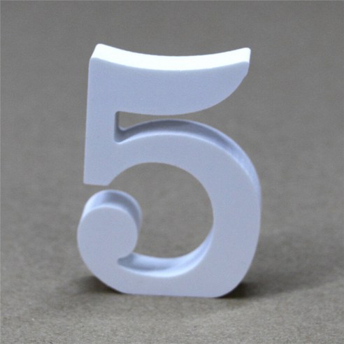 DIY 20cm 서 나무 나무 편지 흰색 알파벳 결혼식 생일 파티 홈 장식 맞춤 이름 디자인, Hight20cmThick12mm, number  5
