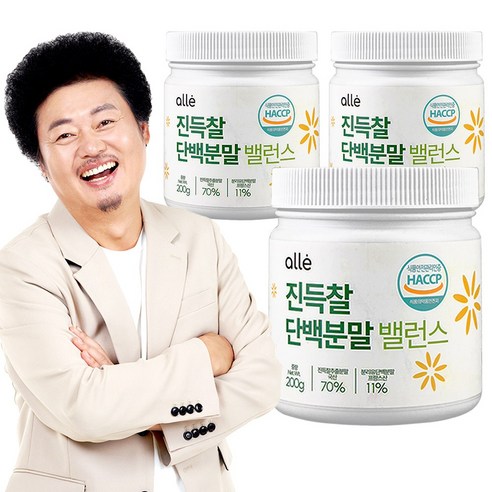 알레 진득찰 단백질 추출물 분말 가루 식약청 효능 추천, 3개, 200g
