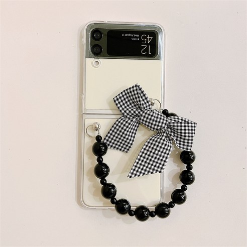 흑백 나비 삼성 Zflip3 분할 휴대 전화 케이스 하드 Pc