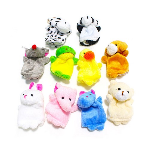 [동화오피스] kesB 플레이 손가락인형 동물 10종세트 KBP1829