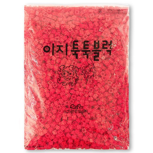 이지 툭툭블럭 9mm 1kg 대용량 리필, 빨강, 1개