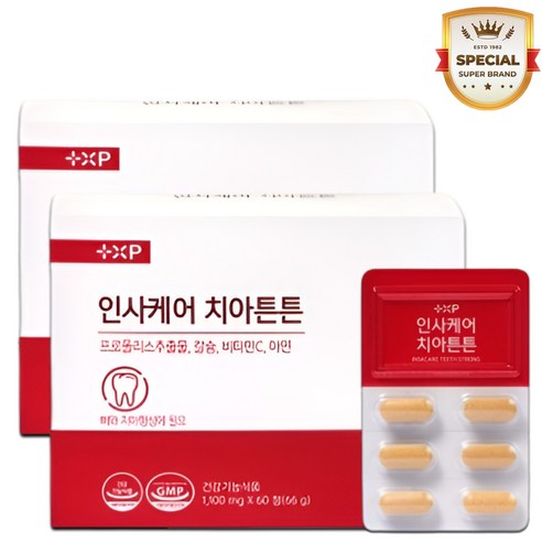 잇몸 치아건강 치아형성 칼슘영양제, 2개, 60정