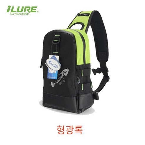 MOHEGIA 다기능 루야 가방 야외 방수 낚시 가방 어깨 슬렁 허리 가방 낚시 기어 가방 보조 가방, 형광 녹색