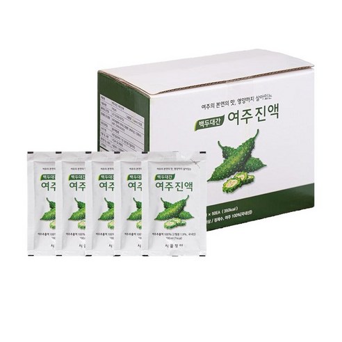 시골장터 여주즙 100ml 30포 50포 100포 백두대간 여주진액 액기스 여주차, 50개