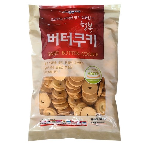 신흥제과 행복 버터 쿠키, 1kg, 1개
