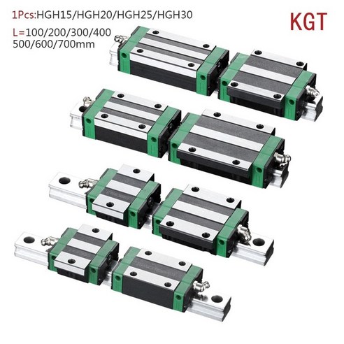 KGT HGH15 HGH20 L 100 200 300 400 500 600 800mm 무거운 선형 레일 슬라이드 1PC 가이드 캐리지 CNC, 01 100mm_07 HGH30-HA