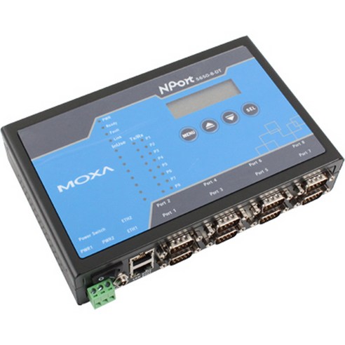 MOXA NPort5650-8-DT 8포트 RS232/422/485 디바이스 서버, 1개