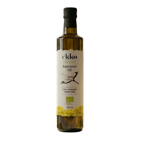 에코 NO화학용매 유기농 냉압착 카놀라유 건강 요리유, 1개, 500ml