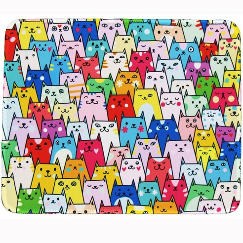 YJQ 1 개 Dropshipping 만화 몬스터 색상 마우스 패드 팔찌 편안한 마우스 매트 게임 컴퓨터 Pc 노트북 선물, Kitten