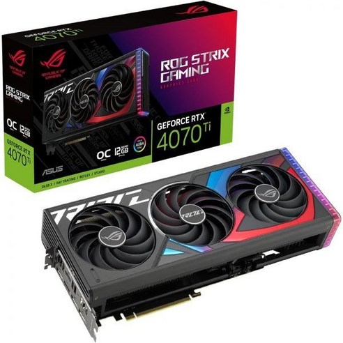 ASUS ROG Strix 엔비디아 GeForce RTX™ 4070 Ti OC Edition 게이밍 그래픽 카드(PCIe 4.0 12GB GDDR6X HDMI 2.1a Dis, RTX 40 시리즈_ROG 스트릭스 | RTX4070T