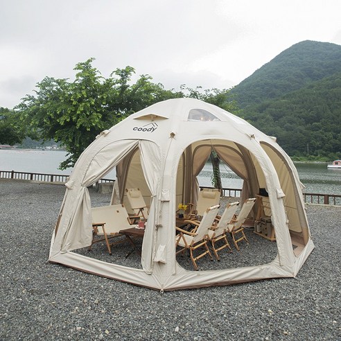 감성과 편리함을 갖춘 프리미엄 캠핑, 쿠디 오로라 에어텐트