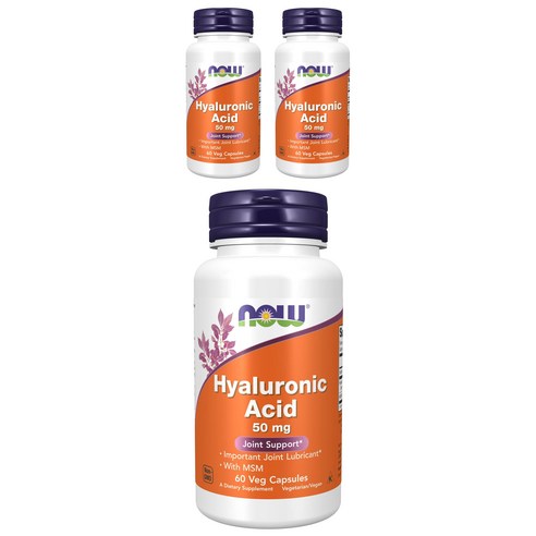 나우푸드 히알루론산 50mg 베지 캡슐, 60정, 3개