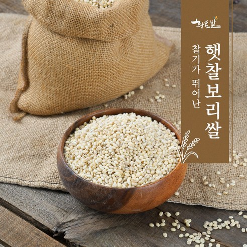 [황토밭푸드] 23년산 국내산 100% 햇 찰보리쌀 4kg-10kg, 4kg, 1개