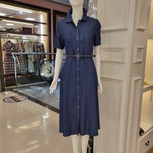 BCBG 비씨비지 여름23 텐셀 데님 원피스 B3B4O6242