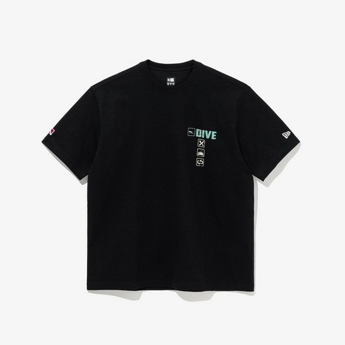 뉴에라 썸머 리핏 다이브 티셔츠 블랙 141789831005197