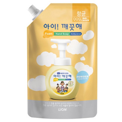 씨제이 아이깨끗해 항균 순 파우더 리필 600ml x 2개