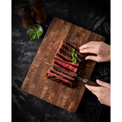 록신 엔드그레인 로비니아 원목 도마 플레이팅 나무도마 향균도마 엔드그레인 도마, 1개, 원목색