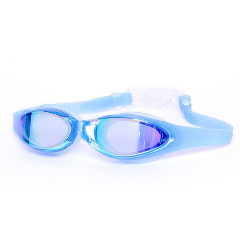 Unisex HD 안개 방지 대형 프레임 전기 도금 수영 안경 전문 수영 안경, 파란색