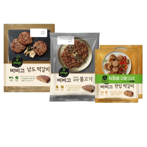 비비고 남도떡갈비450g + 바싹불고기460g + 한입떡갈비282gx2, 남도떡갈비450g + 바싹불고기460