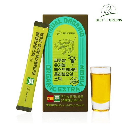 베스트오브그린 피쿠알 유기농 엑스트라버진 올리브오일 스틱, 1박스, 150g