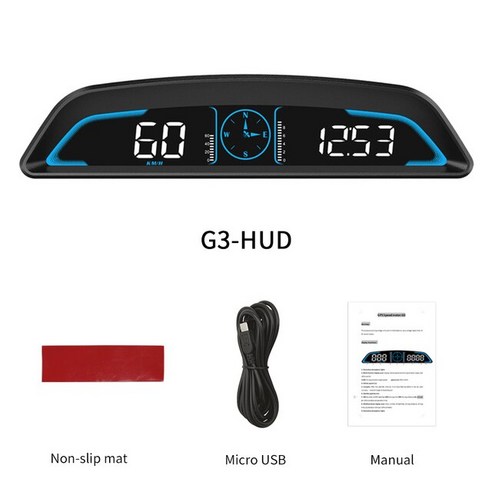 G9 GPS HUD 자동차 헤드 업 디스플레이 스마트 LED 디지털 알람 알림 속도계 프로젝터 모든 차량용 액세, 04 05