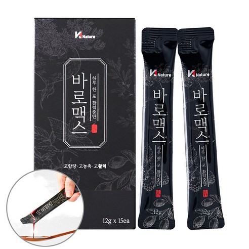 [바로맥스 1bo 15일분] 초고함량 남성활력 1포 12000mg! 압도적인 성분과 함량 야관문 마카 아연 복분자 산수유 구기자, 3개, 180g