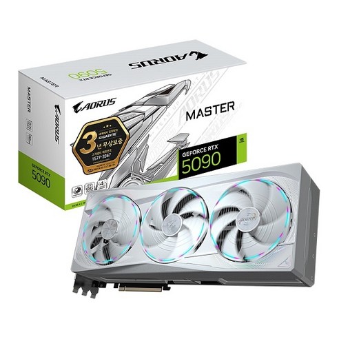AORUS 지포스 RTX 5090 MASTER ICE: 얼음처럼 차가운 혁신, 게임의 미래를 엿보다 5090어로스마스터