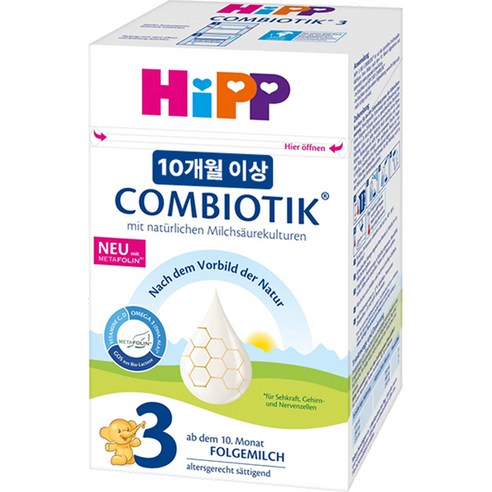 힙분유 HIPP 콤비오틱 3단계 1통, 600g, 1개