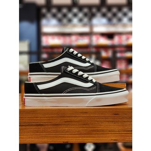 (국내매장판) 반스(Vans) 올드스쿨 뮬 블랙 여성 뮬 운동화 스니커즈 블로퍼 슬리퍼 신발 VN0A3MUS…