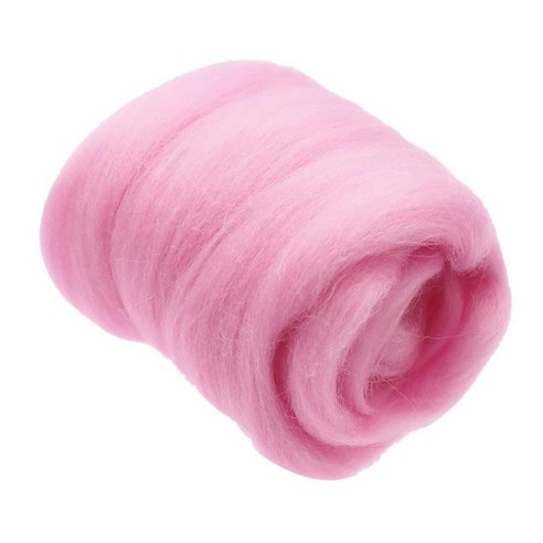 바늘 펠트 손 회전 공예를 위한 10g 펠팅 양모 섬유 양모 털실 로빙, 핑크, 설명, 양모/코튼