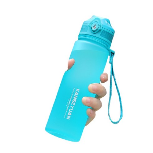 대용량 스포츠 컵 남자 여름 피트니스 주전자 야외 휴대용 물병 트리탄 플라스틱 컵 학생 주전자, 500ML 녹색