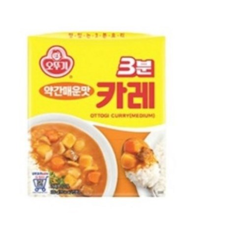 오뚜기 3분 카레 약간매운맛, 200g, 24개