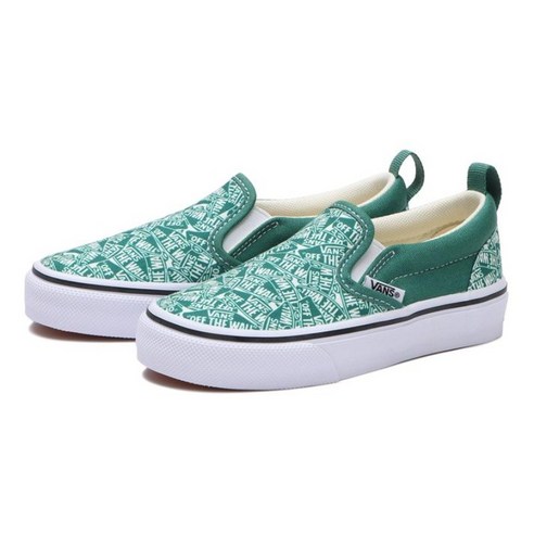 반스 슬립온 14-21 V98CS 주니어 키즈 슬립온 스니커즈 그린 로고프린팅 Best Top3