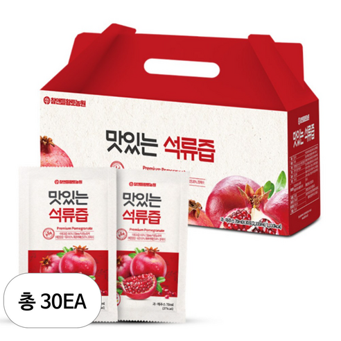 참앤들황토농원 맛있는 석류즙, 70ml, 30개