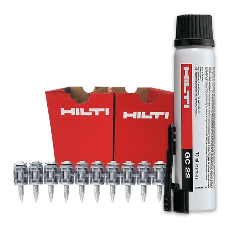 힐티 HILTI GX120용 GX3용 가스캔 GC22 GC42 + 가스핀 X-GN MX 20mm 27mm(750발), GC22 + 가스핀 X-GN MX 27mm(750발), 1개