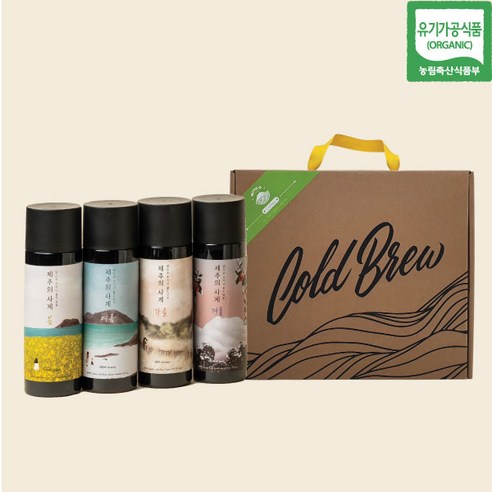 위드오 오가닉 콜드브루 제주의 사계 4호 400ml x 4종 선물세트, 1세트