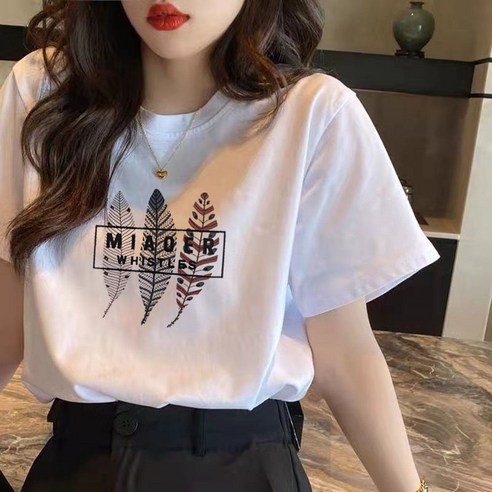 smy티셔츠 티셔츠 새로운 한국어 스타일 여름 캐주얼 느슨한 대형 반팔 티셔츠