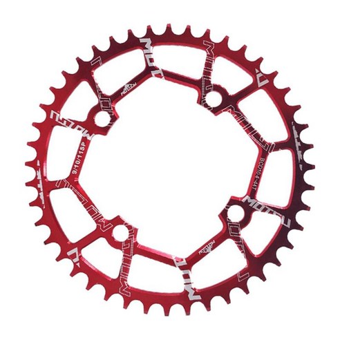 104BCD 산악 자전거 내로우 와이드 체인링 9/10/11단 MTB 트레일 팻 바이크용 104mm BCD 싱글 체인링, 레드 42T, 알루미늄 합금