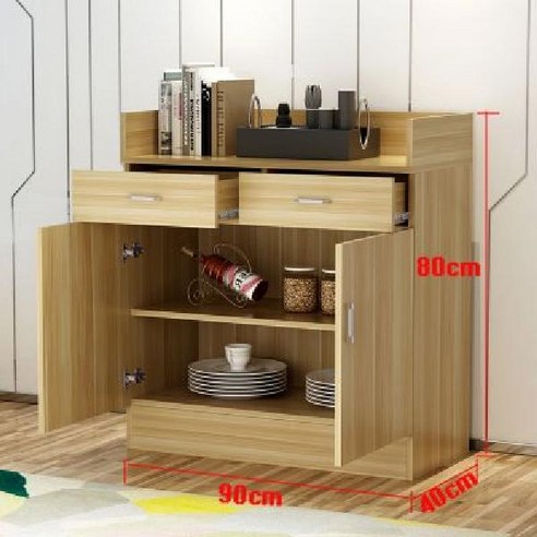 카페 셀프바 레스토랑 사무실 매장 원목 재활용 퇴식대, 3도어, 우드 90x40x80