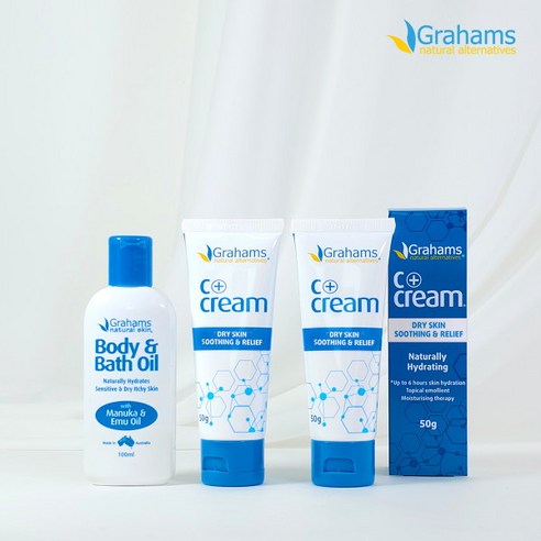 [그라함스] 내추럴 C플러스크림 50gx2개 + 배스 오일 100ml SET, 상세 설명 참조