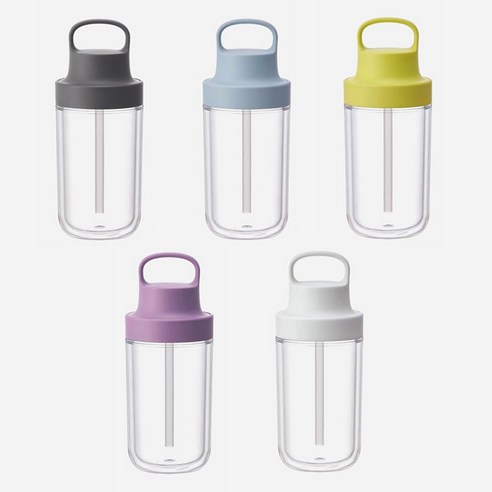 킨토 투고 보틀 손잡이 빨대 텀블러 360ml 5색상, 화이트, 1개
