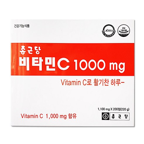 종근당 비타민C 1000 mg - 200정, 1개