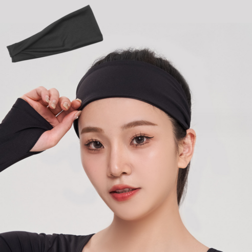 스포츠 운동 헤어밴드, 3개입, 그레이