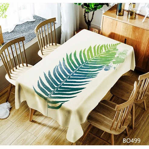 식물 인쇄 식탁보 방수 방유 직사각형 장식 테이블 커버 주방 파티 크리스마스 홈 장식 Tapete, 150X260cm, F
