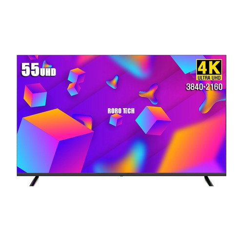 로로테크 4K UHD DLED 제로베젤리스 TV 138cm(55인치) DA5500R 벽걸이형 방문설치, J500HK