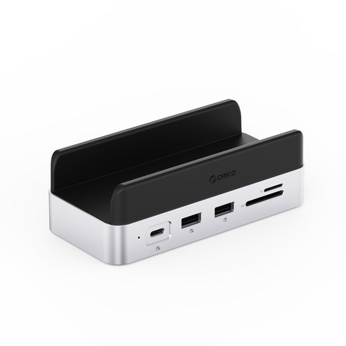 오리코 MiniDock USB3.2 Gen2 RJ45 HDMI C타입 맥M4 스탠드 SSD확장 VSP10, 실버, 512GB