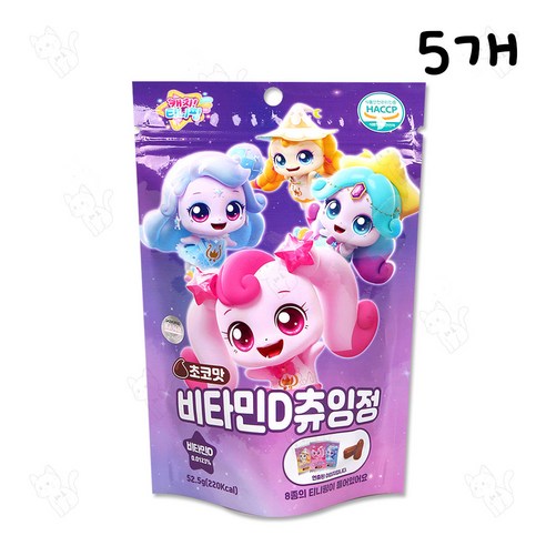 캐치티니핑 칼슘비타 츄잉정 비타민D 초코맛, 5개, 52.5g