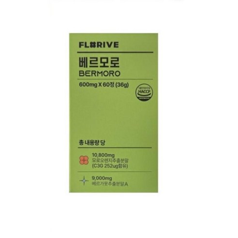 플로리브 베르모로 600mg X 60정 1박스, 1개