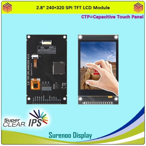 3.5 320x480 3.2 240x320 2.8 ST7066 ILI9341SPI 직렬 TFT-IPS LCD 모듈 CTP 디스플레이 화면 정전식 터치 패널, [05] SSP0280B-240320-CTP, 05 SSP0280B-240320-CTP